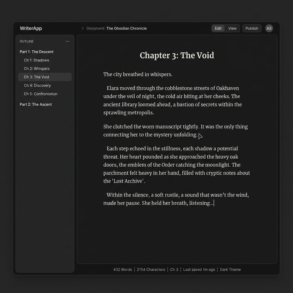 Preview of WriterApp